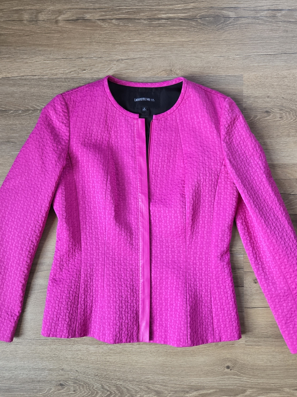 Lafayette 148 New York Fuchsia Pink Blazer Jacket Size 2